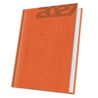 Agenda A5 Datata 2027 Premium Deluxe Vivione, 352 Pagini, Coperta Piele Sintetică, Mandarin, Folio Argintiu – 400216660