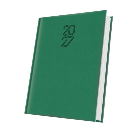 Agenda A5 Datata 2027 Tucson, 352 Pagini, Coperta Buretată, Verde Smarald – 400216601