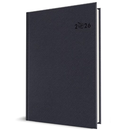 Agenda A5 Datata 2026 Premium Deluxe Ortisei, 352 Pagini, Coperta Piele Sintetică, Albastru – 400216648