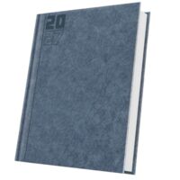 Agenda A5 Datata 2027 Premium Deluxe Capalbio, 352 Pagini, Coperta Piele Sintetică, Albastru Denim, Folio Argintiu – 400216652