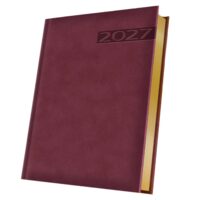 Agenda A5 Datata 2027 Premium Deluxe Teano, 352 Pagini, Coperta Piele Sintetică, Bordo, Folio Auriu – 400216621