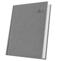 Agenda A5 Datata 2027 Premium Deluxe Gargano, 352 Pagini, Coperta Piele Sintetică, Gri – 400216657