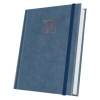 Agenda A5 Datata 2027 Premium Deluxe Bolgheri, 352 Pagini, Coperta Piele Sintetică, Albastru Denim – 400216647