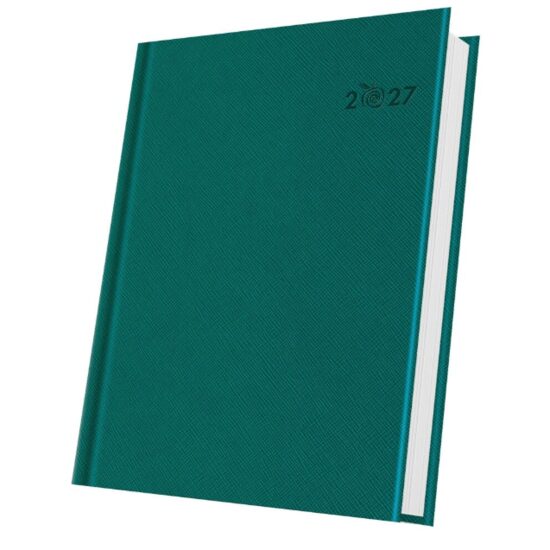 Agenda A5 Datata 2027 Premium Deluxe Ortisei, 352 Pagini, Coperta Piele Sintetică, Verde Pin – 400216649