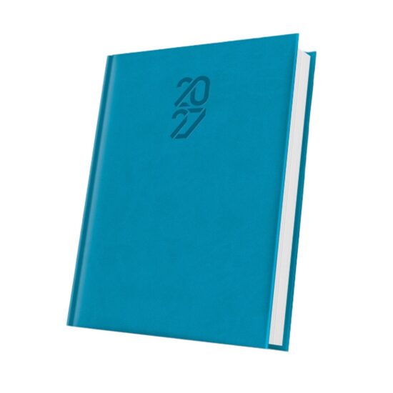 Agenda A5 Datata 2027 Tucson, 352 Pagini, Coperta Buretată, Albastru Deschis – 400216597