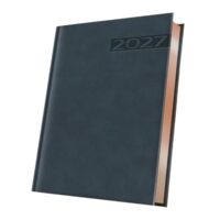 Agenda A5 Datata 2027 Premium Deluxe Teano, 352 Pagini, Coperta Piele Sintetică, Albastru, Folio Bronz – 400216620