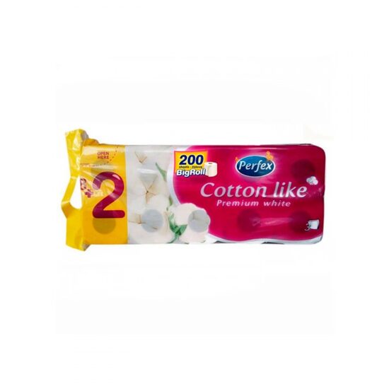 Hartie Igienica PERFEX Cotton Like, 3 Straturi, 8+2 role/set 