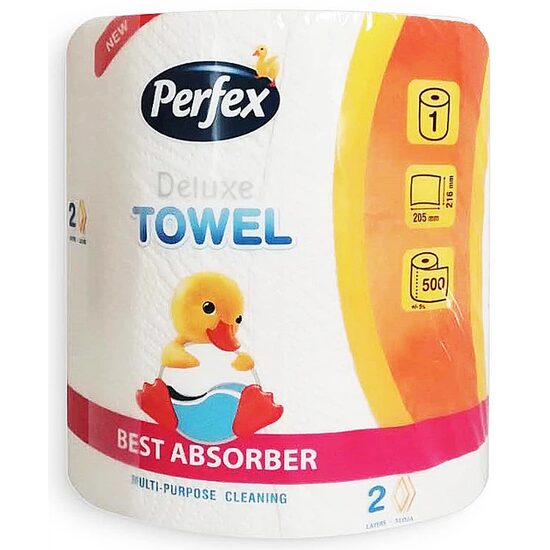 Prosop de bucătărie Perfex Deluxe 2 straturi 500 foi 1 rolă