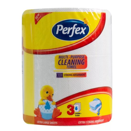 Prosop de hârtie Perfex  Multi Purpose, 3 straturi, extra absorbant, 1 rola