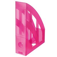 Suport dosare plastic A4 roz translucid 10531556