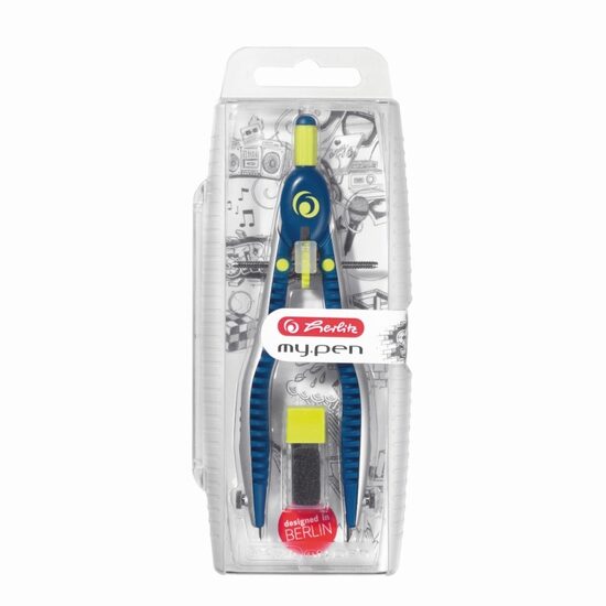 Compas My Pen setare rapida Albastru inchis/Lime 11122330