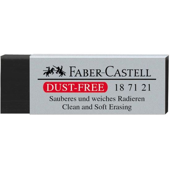 Radiera Creion Dust Free Neagra Faber-Castell 63x22x12mm