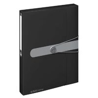 Mapa PP A4 40 mm Eotg inchidere buton cu elastic, Negru Opac