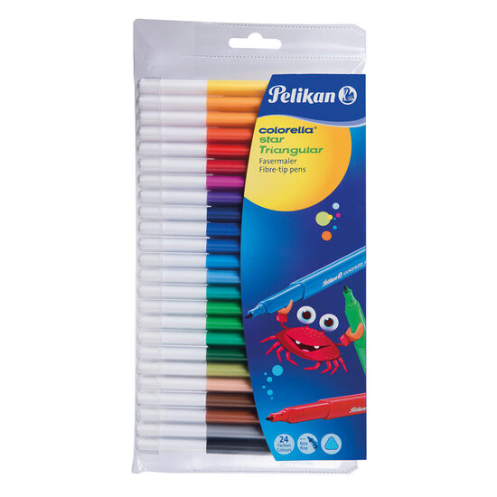 Carioci Colorella Star C303  triunghiular 24 cluori - grosime varf 0.8mm