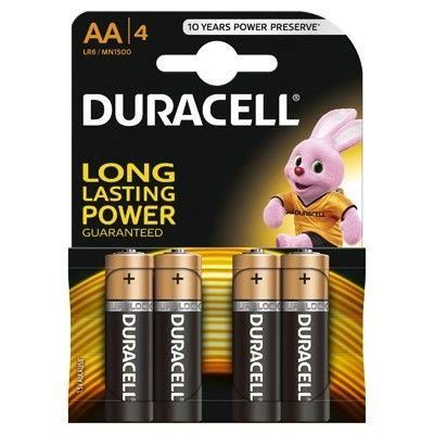 Baterii Duracell AA / LR6 4 buc/set