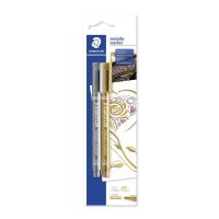 Set 2 markere metalice Staedtler – auriu si argintiu ST-8323-S-BK2D