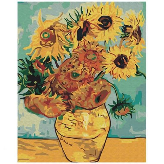 Pictura pe numere Sunflowers ATPBN51337 40 x 50 cm