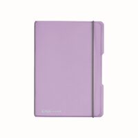 Caiet My.Book Flex A5 40F 80Gr patratele, coperta Mov Transparenta, Elastic Gri