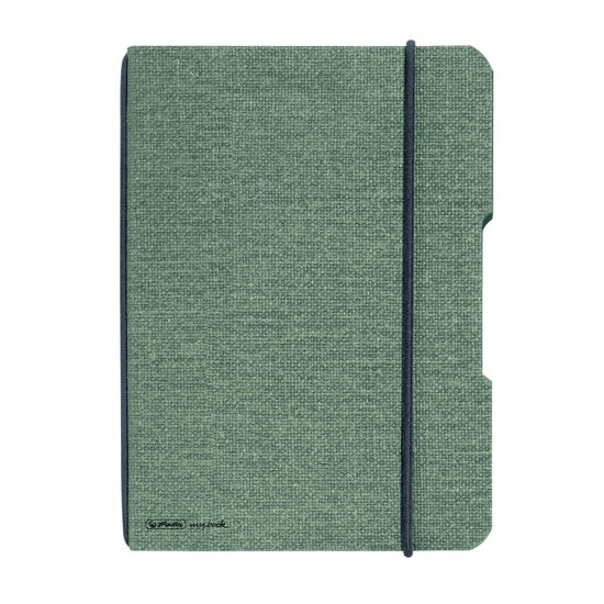 Caiet My.Book Flex A5 40 file Patratele Coperta Din Panza Gri Elastic Negru
