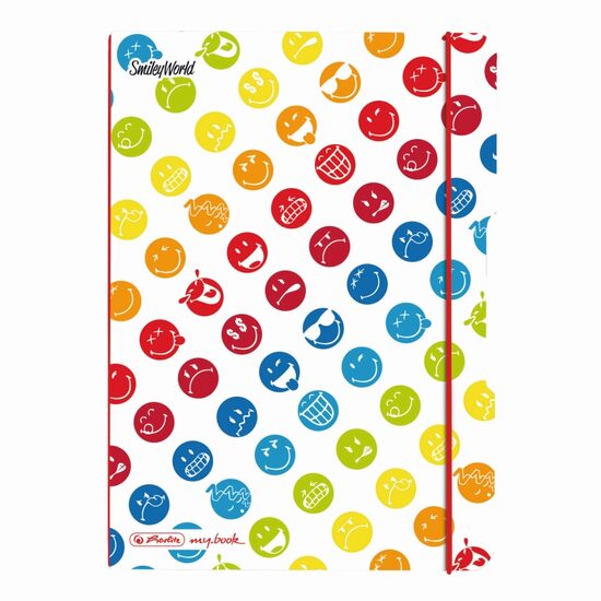 Caiet My.Book Flex A5 40F patratele Similey World Rainbow Flexi