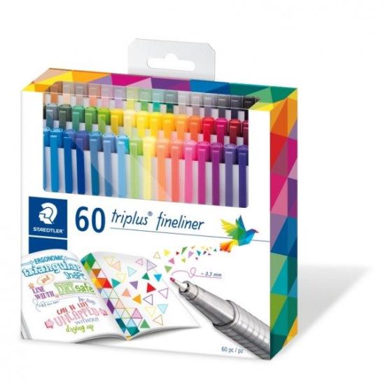 Fineliner Triplus 03 mm -  60 culori - ST-334-C60