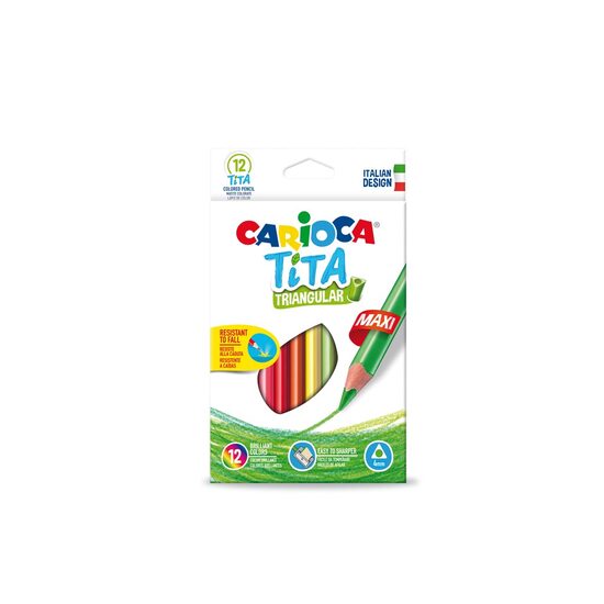 Creioane color triunghiulare Tita Maxi 12/set