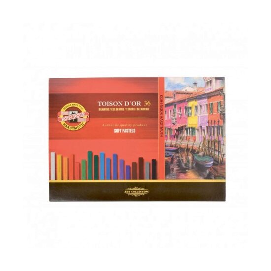 Creta Uscata Patrata Toison D'or 36 culori dimensiuni creta 7x7mm, lungime 75mm