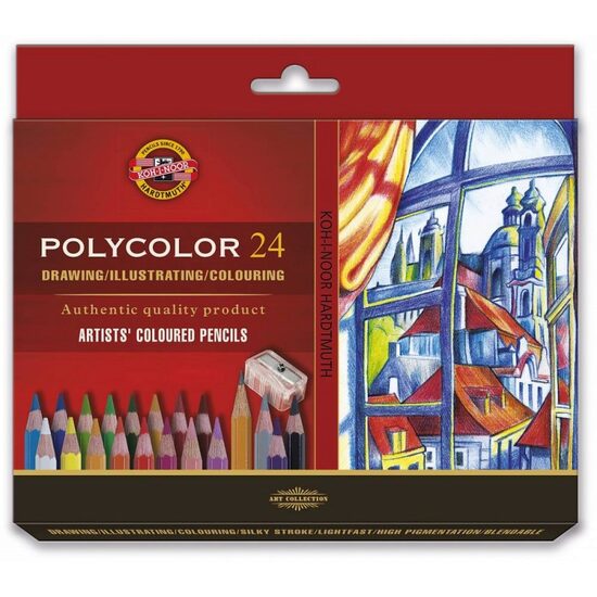 Set 24 Polycolor + Ascutitoare + 1500  K3834-24