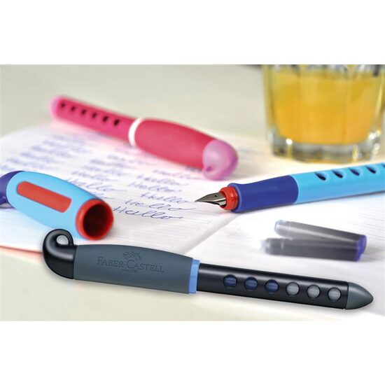 Stilou Scolar Scribolino Faber-Castell Albastru dreptaci