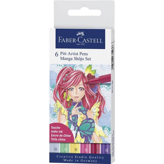 Pitt Artist Pen Manga Set 6 Shojo 2019 Faber-Castell