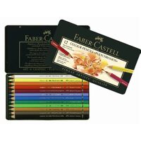 Creioane Colorate Polychromos 12 Culori Cutie Metal Faber-Castell FC110012ell 