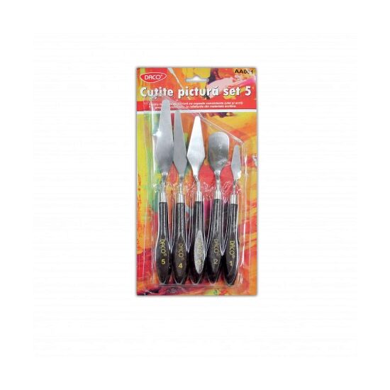 Set 5 Cutite pentru pictura Daco AA001