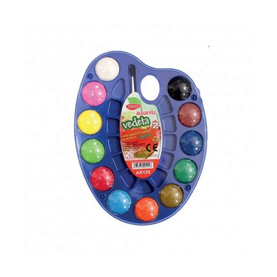 Acuarele paleta 12 culori Vedeta  AR125