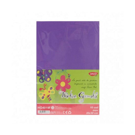 Hartie Gumata HG401M 20X30  cm 10 coli Mov