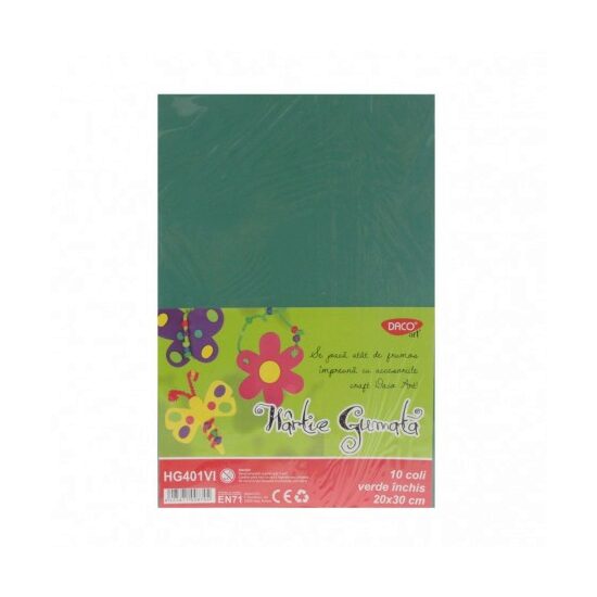 Hartie Gumata HG401VI 20X30  cm 10 coli Verde Inchis