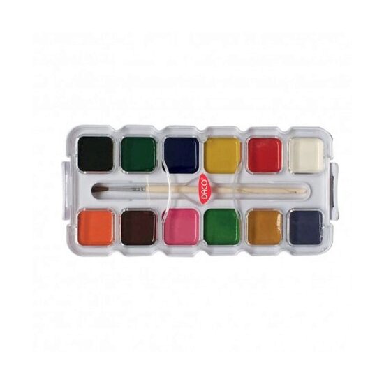 Acuarele 12 culori semi-uscate perinita   AR127