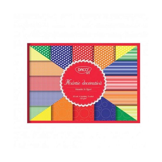 Hartie DecorativaA A4 20 coli Veselie   HR923