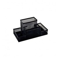 Suport Birou 4 Compartimente  Negru Mesh