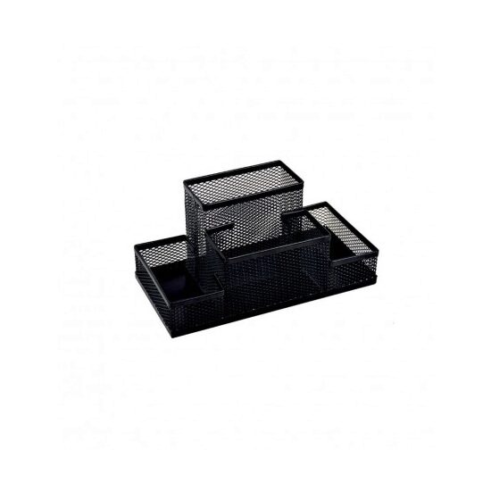 Suport Birou 4 Compartimente  Negru Mesh