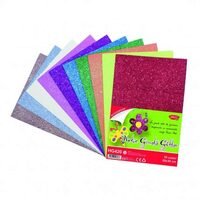 Hartie Gumata Autoadeziva Glitter HG420 20X30 cm 10 Coli 10 Cul  